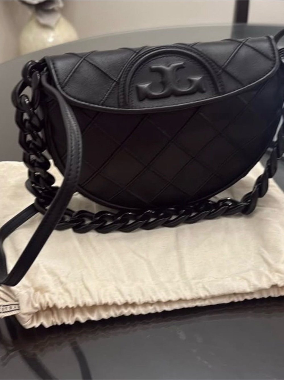 Tory Burch Fleming Soft Mini Crescent Bag